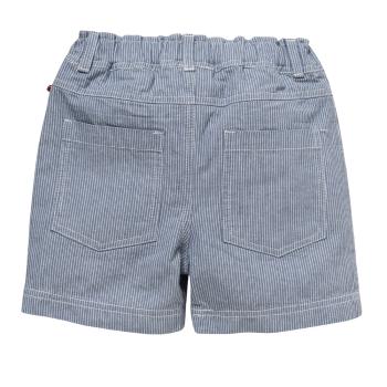 People Wear Organic Shorts jeansblau gestreift Ansicht hinten